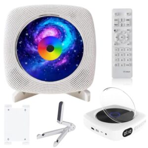 Leitor de DVD para TV, Leitor de CD Portátil com Bluetooth, CD DVD Player Multifuncional, Alto-Falantes Duplos Integrados, cabos HDMI e AV (CDs)