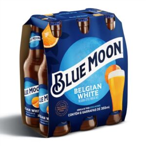 Blue Moon Cerveja Belgian White Ale, Pack 6 Unidades Long Neck 355ml (Cervejas)