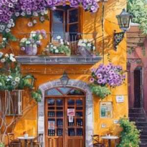 Bullglesup Puzzles for Adults 1000 Pieces, Cafe Jigsaw with Poster Letter on Back, Unique Pieces Fit Well No Dust (27.5"x19.6") (Café)