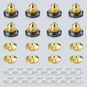 Pailvens Protetores de piso com pontas de alto-falante, 8 peças, suporte de isolamento de alto-falante ajustável à prova de choque para amplificador Hi-Fi, subwoofer, gravador DAC, toca-discos, base (Equipamentos)