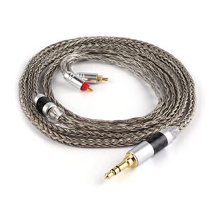HIFIXAUDIO Tripowin Zonie Cabo IEM, fio de monitor auricular SPC de 3,5 mm, cabo de fone de ouvido HiFi banhado a prata de 16 núcleos, cabos de fone de ouvido de monitor de 1,25 metros para audiófilos (Equipamentos)
