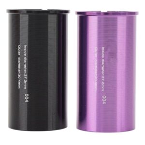 Adaptador de tubo postagem do assento Shim Aluminium Alumany CNC Milined CD Ciclo de textura Ciclo de assento Reduzindo a manga para montanha Bike Road 2 pacote (27.2-30.4mm) (CDs)