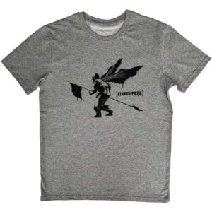 Camiseta masculina Linkin Park Street Soldier Slim Fit cinza, Cinza, GG (CDs)