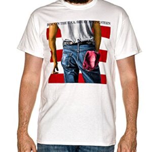 FEA Merchandising Camiseta masculina Bruce Springsteen Born in The USA, Branco, G (CDs)