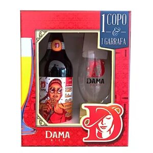 Cerveja Dama Bier 01 Garrafa Pilsen 600 ml com Copo (Kits) (Cervejas)