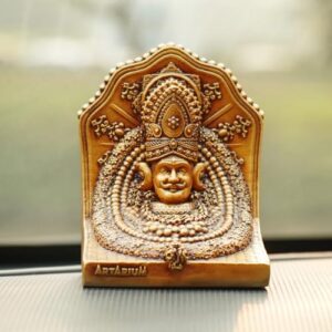 Artarium Painel de carro resina Khatu Shyam Idol item de decoração de casa estátua Khatu Shyam Murti para presente (pacote - 1) altura 10 cm (CDs)