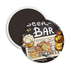 Cerveja Bar Gourmet Bread França Cerâmica Redonda Ímã de Geladeira Decoração Lembrança (Cervejas)