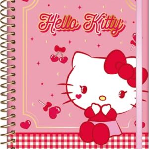 Jandaia - Planner Espiral 175X242mm CD 160Pgs Hello Kitty Laço e Corações 2026 FSC (CDs)