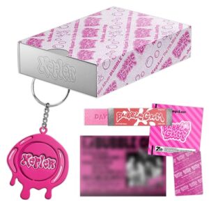 Kep1er - The 7th Mini Album [BUBBLE GUM] (RUSH Ver.) Music Rubber Keyring + Slide Box + Random Message Gum Wrapped Card + Tattoo Sticker + Mini Photobook + Lyrics + 2 Pin Button Badges - Kep1er (CDs)