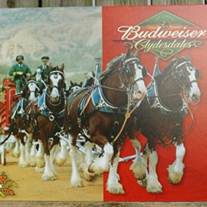 Desperate Enterprises Budweiser - Placa de estanho Clydesdales - Decoração de parede de metal vintage nostálgica - Feito nos EUA (Cervejas)