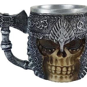Caneca Crânio alça machado medieval cerveja chopp 460 ml (Cervejas)