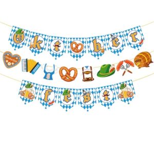 Oktoberfest Banners Decoração, Bandeira da Baviera, Sinais de Bandeira da Cerveja Festival de Cerveja Ornamento Pendurado em Papel Guirlandas Oktoberfest Guirlandas de Foto Adereços de Cabine de Fotos (Cervejas)