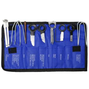 Wogomz Kit de ferramentas de remoção de rádio de carro, 20 peças, chave de remoção de CD estéreo de áudio de carro profissional e kit de ferramentas para remoção de chaves e ferramentas de remoção de (CDs)