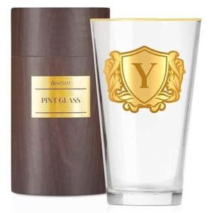 Onebttl Copo de cerveja personalizado para homens, presentes de álcool personalizados para amantes de cerveja, aniversário exclusivo, presentes de Natal para ele, pai, marido, namorado, Y (Cervejas)