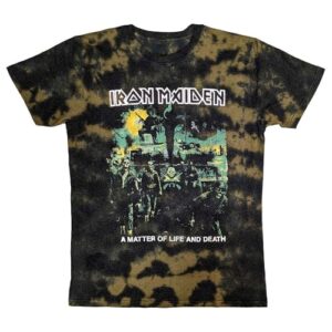 Rock Off officially licensed products Camiseta masculina Iron Maiden A Matter of Life & Death marrom, Marrom, XGG (CDs)