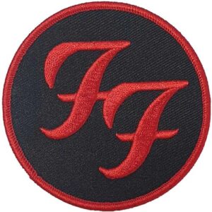 Foo Fighters Patch Circle Logo oficial bordado em ferro em tamanho 105 x 45 mm Tamanho do acessório - Foo Fighters (CDs)