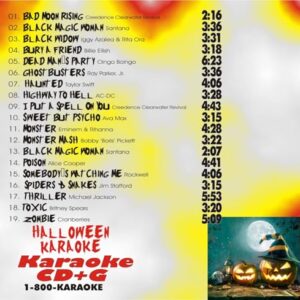 CUSTOM KARAOKE HALLOWEEN 19 GREAT SONG cdg CD+G RARE THRILLER HAUNTED & MORE - REO Speedwagon (CDs)