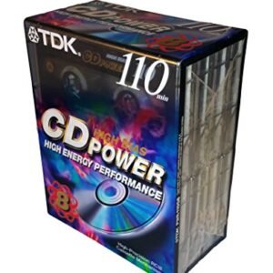 TDK CD Power 110 High Bias Fitas cassetes de áudio em branco de alto desempenho de alta energia – Pacote com 8 (CDs)