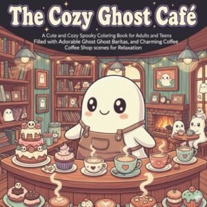 Cozy Ghost Cafe: 40 Unique Hand-Drawn Illustrations of Cute Spooky Friends Brewing, Baking, and Chilling: An Adorable Kawaii Ghosts Coloring Book in Whimsical Cafe Scenes for Relaxation and Fun - Creations, Cute (Café)