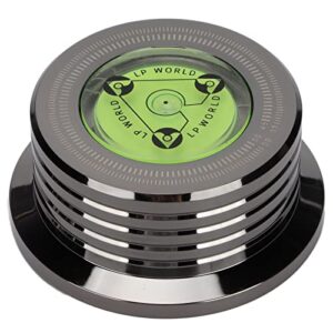 Estabilizador de discos, estabilizador de peso de disco de alumínio com nivelamento de bolhas para toca-discos LP 50Hz, estabilizador de disco para toca-discos de toca-discos para leitor de CD Player (Equipamentos)