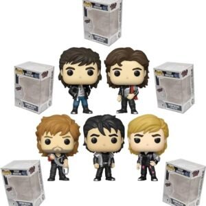 Funko Duran Duran + Protector: Wild Boys Pop! Rocks boneco de vinil (juntamente com caixa protetora ToyBop para colecionador) (conjunto de 5) (Discos de Vinil)