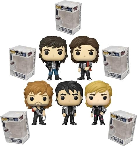 Funko Duran Duran + Protector: Wild Boys Pop! Rocks boneco de vinil (juntamente com caixa protetora ToyBop para colecionador) (conjunto de 5) (Discos de Vinil)