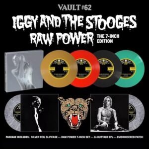 Third Man Records Vault #62, Iggy and the Stooges Raw Power 7-inch Vinyl Box Set, Silver Foil Slipcase with Embroidered Patch - Iggy Pop (Discos de Vinil)