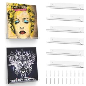 MyLifeUNIT Suporte de parede para discos de vinil, pacote com 6, 30,5 cm, suporte de exibição de vinil para ouvir LP diário (Equipamentos)