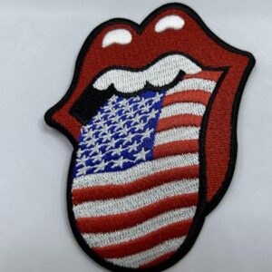C&D Visionary Rolling Stones USA Patch de língua, vermelho, azul, branco (CDs)