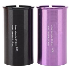 Adaptador de tubo postagem do assento Shim Aluminium Alumany CNC Milined CD Ciclo de textura Ciclo de assento Reduzindo a manga para montanha Bike Road 2 pacote (27.2-31,6mm) (CDs)