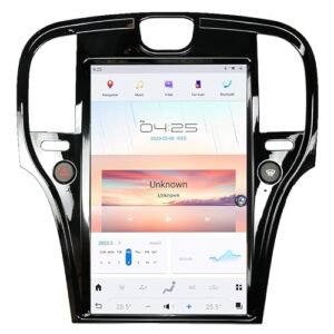 NAKEVICH Rádio veicular Qualcomm Android 11 de 14,4 polegadas para Chrysler 300C 300S 2011 2012 2013 2014, estéreo, atualização, estilo Tesla, tela sensível ao toque IPS, unidade de cabeça de (CDs)