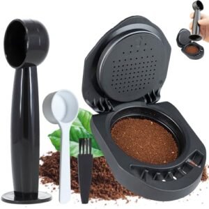 Adaptador de Cápsula Reutilizável Para Dolce Gusto, Adaptador Conversor de Cápsula de Café Adaptador de Cápsula de Café Recarregável Compatível com Piccolo XS/EDG 305/EDG 606.S/Genio S/Genio Mini (Café)
