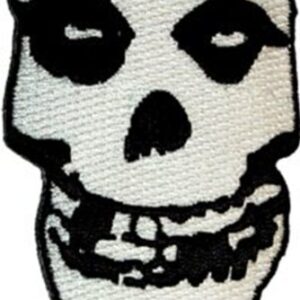 C&D Visionary The Misfits - Crimson Ghost Skull - Embroidered Iron or Sew On Patch/Badge Black, White, 2.5" x 3.5" (CDs)