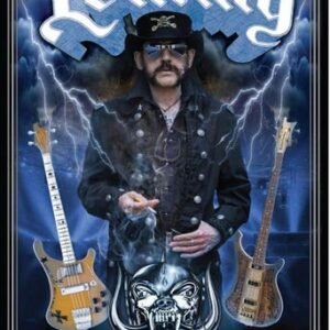 Quadro Motorhead Lemmy R.i.p 1945/2015 Moldura 42x29cm (Discos de Vinil)