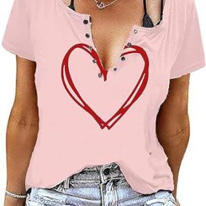 Camiseta feminina sexy com decote em V Smooth As Tennessee Whiskey Sweet As Strawberry Wine e música country manga curta, Rosa-100, G (Cervejas)