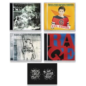 Rage Against The Machine RATM CD Collection: Original Debut Album (Self-Titled) / Evil Empire / Battle Of Los Angeles / Renegades + Including Bonus Art Card (CDs)