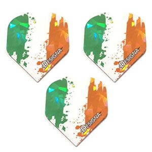 Designa Holographic Ireland Fighting Irish 75 Micron Strong Standard Dart Flights (1 conjunto) (Cervejas)