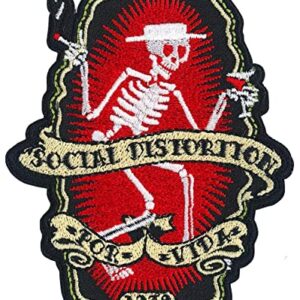 C&D Visionary Patch Social Distortion Por Vida, vermelho, preto, branco (CDs)