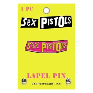 Broche de lapela de metal com logotipo Sex Pistols (CDs)