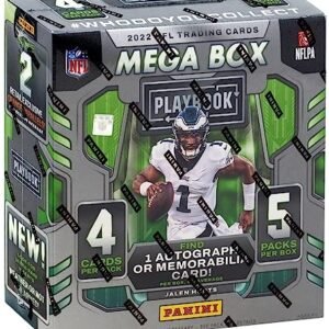2022 Panini Playbook NFL Football MEGA Box (5 pks/bx) (CDs)