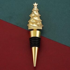 Rolha de vedação de vinho champanhe para árvore de Natal para casa fresca festa de Natal garrafa de vinho rolhas (ouro) (Vinhos)