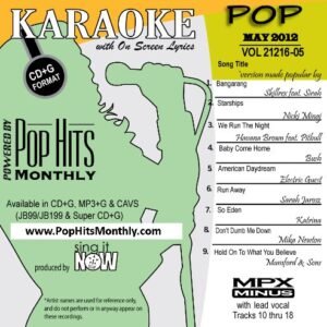 Pop Hits Monthly May 2012 Pop - Karaoke CD+G - Nicki Minaj (CDs)