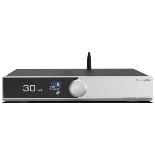 SMSL AL400 All-in-One Hi-Fi Decodificador/pré-amplificador/amplificador de potência de fono TPA3255 amp e chip CS43141 dac completo MQA MM e cartucho MC HDMI (eARC), para TV Home Theater, subwoofer (Equipamentos)