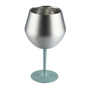 Taça Copo Térmico De Aço Inoxidável 2 Em 1 14oz Para Gin Vinho Cerveja Drink Bebidas Para Festas De Fim De Semana Copo Cerveja Mantém Bebida Fresca E Seguro(Prata) (Cervejas)