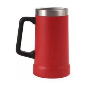 Genérico Caneca Térmica Inox de Cerveja, Copo Térmico Dupla Camada, 709ml, para Bebidas Geladas e Chopp (Vermelho) (Cervejas)