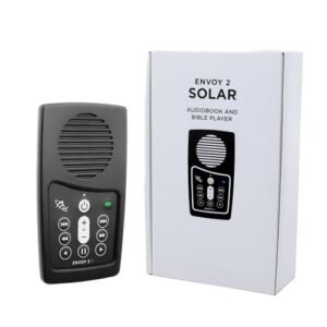 Versão padrão em inglês (ESV) narrada por David Heath MegaVoice Player de áudio portátil alimentado por energia solar (ESV-Solar-USBC) (CDs)