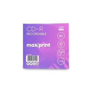 MÍDIA CD-R Gravável MAXPRINT 700 MB - 80 MIN - 52X - Envelope papel (CDs)