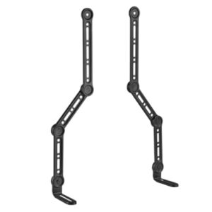Monoprice Suportes de montagem de TV Soundbar, braços ajustáveis para TV máxima de 90 polegadas com suportes em forma de L, cabe na maioria das barras de som de até 15 kg, (Equipamentos)