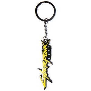 JINX Chaveiro de metal com logotipo Cyberpunk 2077, multicolorido, tamanho único, Prata, tamanho �nico (CDs)