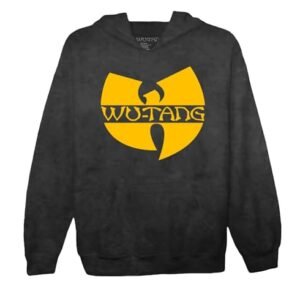 Wu-Tang Moletom unissex adulto oficial com logotipo clássico, Preto, M (CDs)